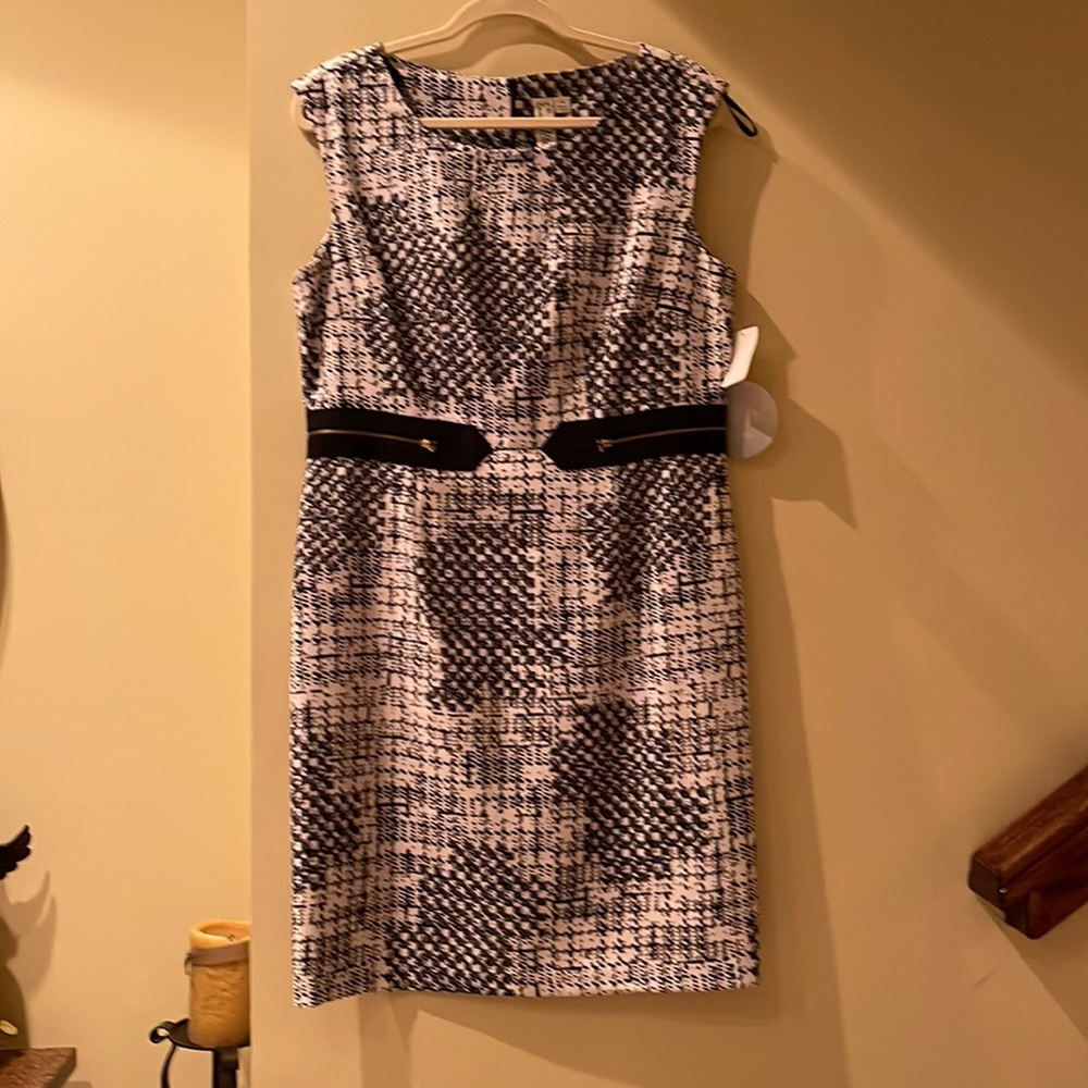 Black and white cocktail dress